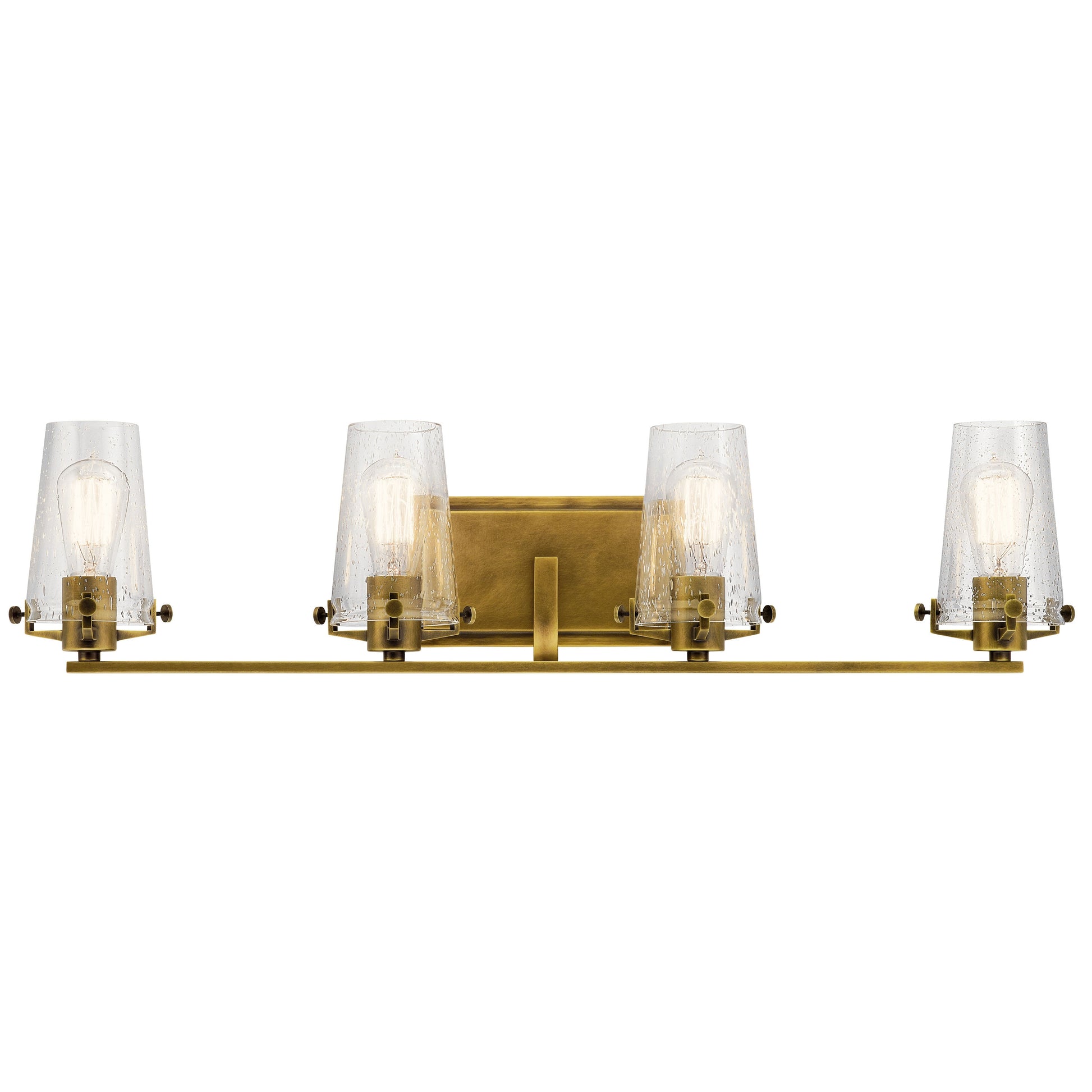 Kichler Alton 33.75-in 4 -Light Brass Industrial Vanity light 1331754