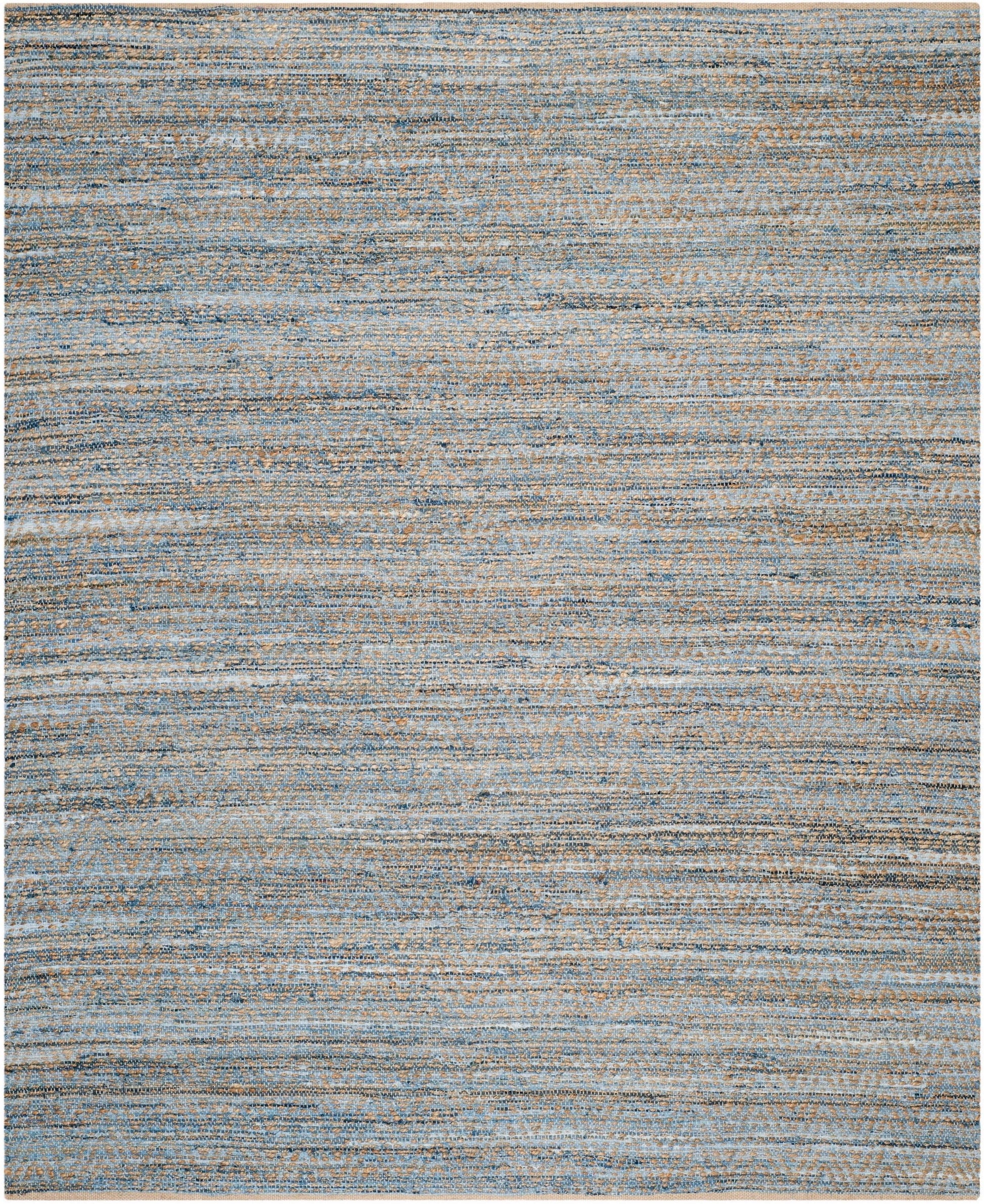 Safavieh Cape Cod Dartmouth 9 x 12 (ft) Jute Natural/Blue Rectangular Indoor Chevron Coastal Spot Clean Only Area rug