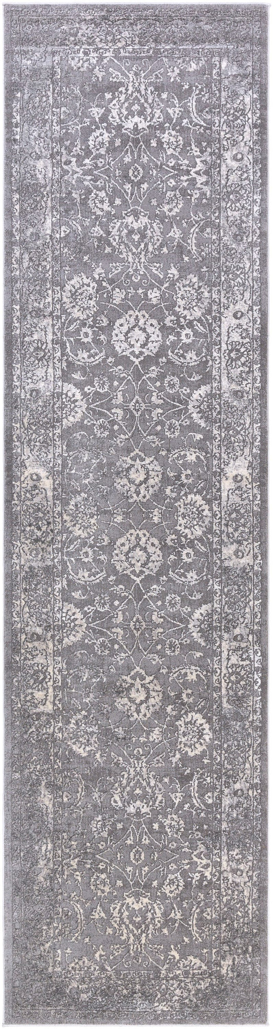 Livabliss Tibetan 2 x 10 (ft) Flatweave Charcoal Rectangular Indoor Distressed/Overdyed Oriental Pet Friendly Runner rug