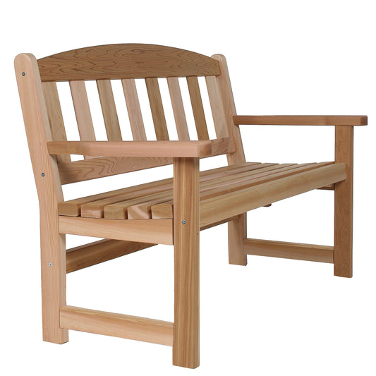 All Things Cedar 52-in W x 34-in H Natural Cedar Cedar Garden Bench