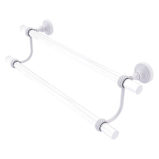Allied Brass Pacific Grove 36-in double Matte White Wall mount Double Towel Bar