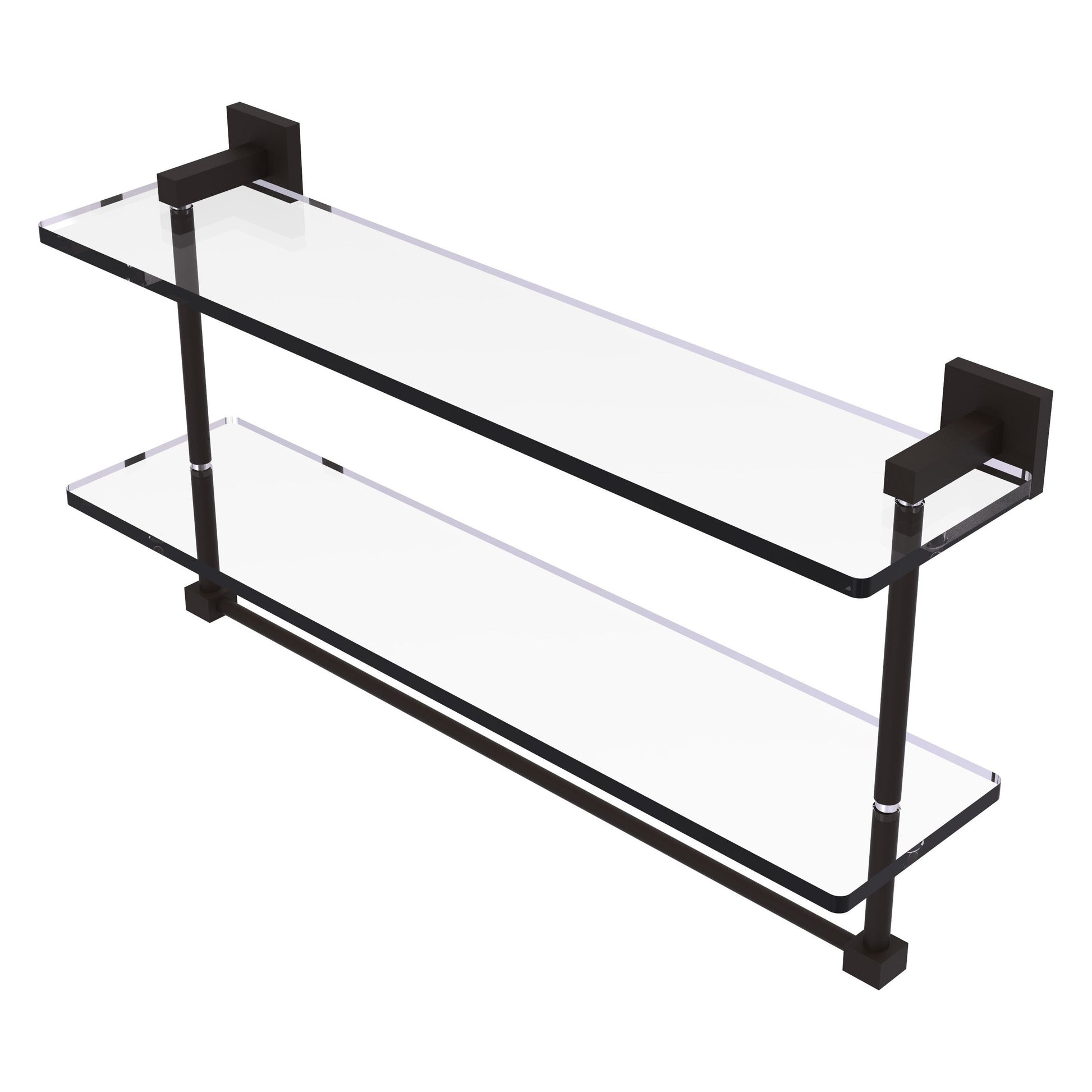 Allied Brass Montero Oil-rubbed Bronze 2 -Tier Wall mount Bathroom Shelf ( 22-in x 11.7-in x 5-in )