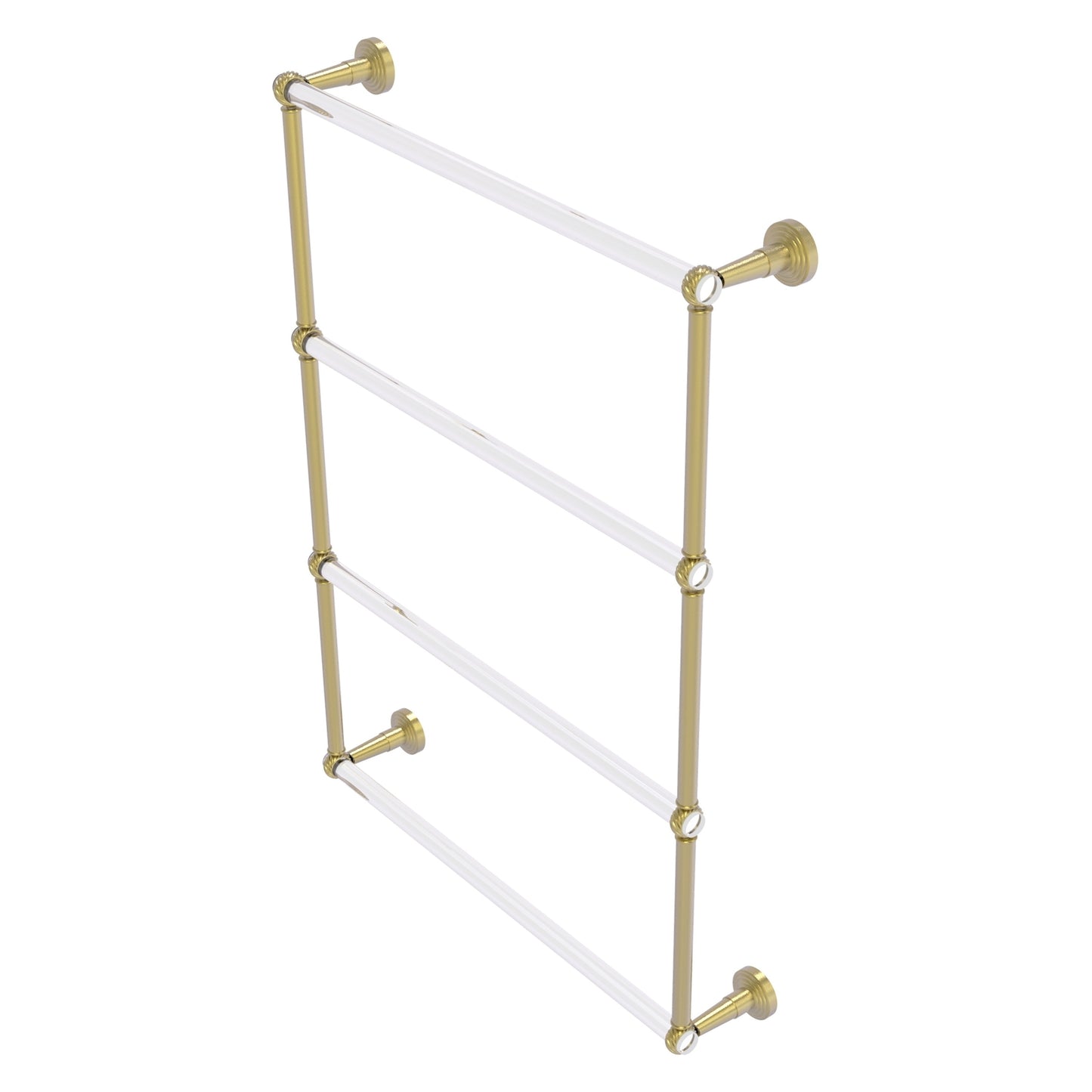 Allied Brass Pacific Beach 24-in double Satin Brass Wall mount 4-tier Towel Bar