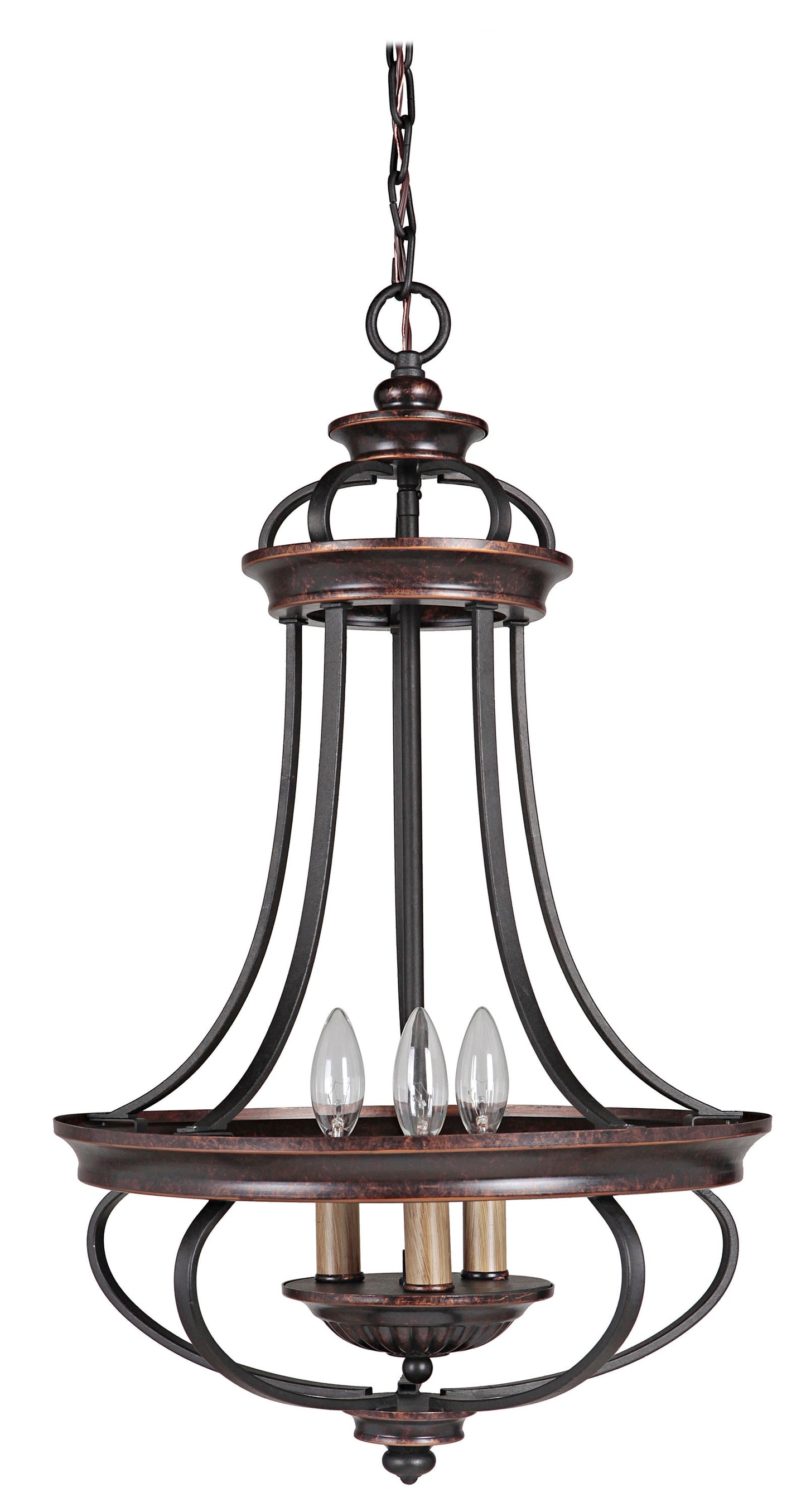 Craftmade Stafford 3 -Light Bronze Traditional For Use in Bedrooms, Dining Rooms, Foyers, Kitchens, Living Rooms Chandelier 1605236