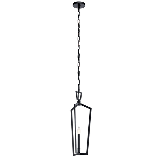 Kichler Abbotswell 1 -Light Black Traditional Geometric Mini Hanging Pendant light 1477230