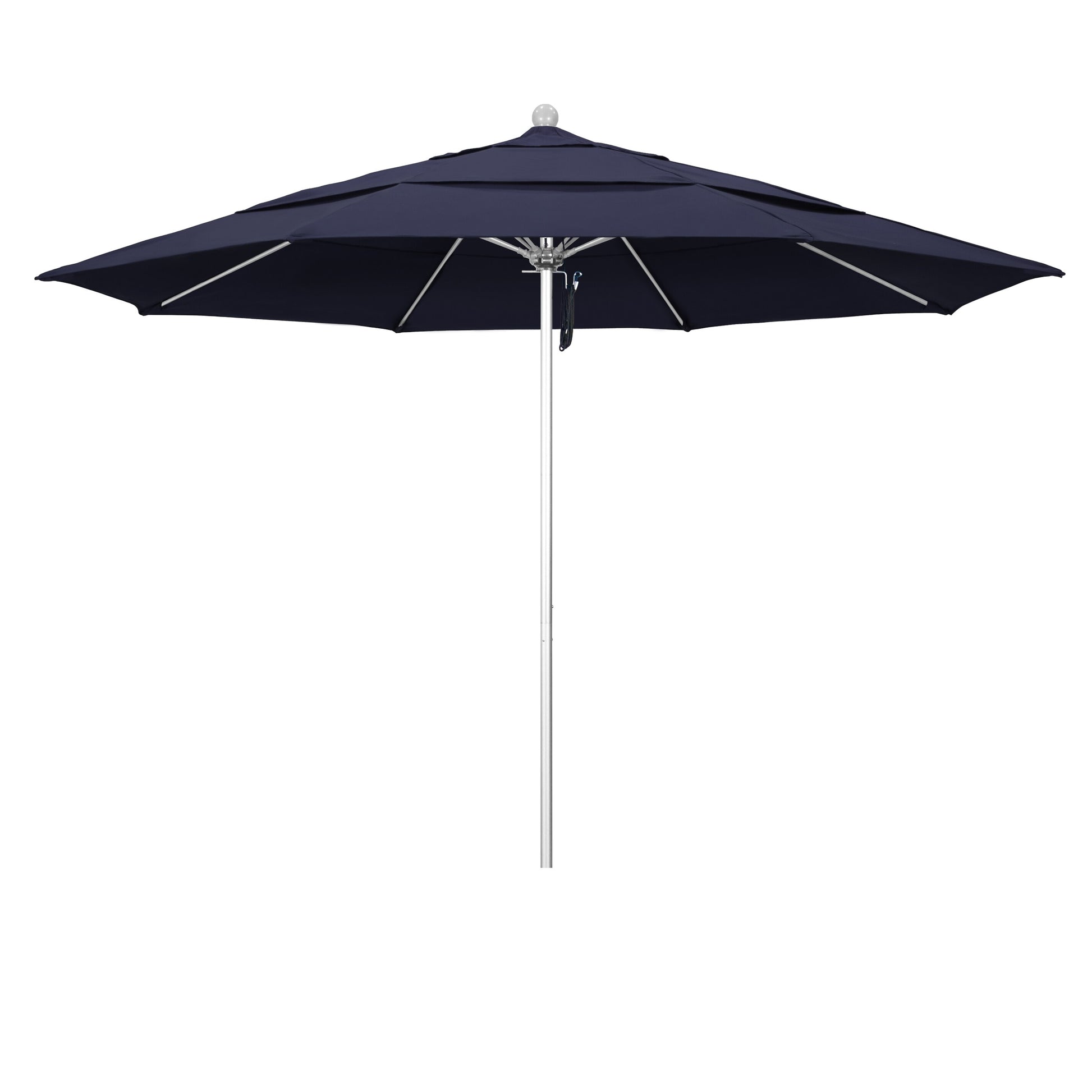 California Umbrella 11-ft Aluminum Navy No-tilt Market Patio Umbrella