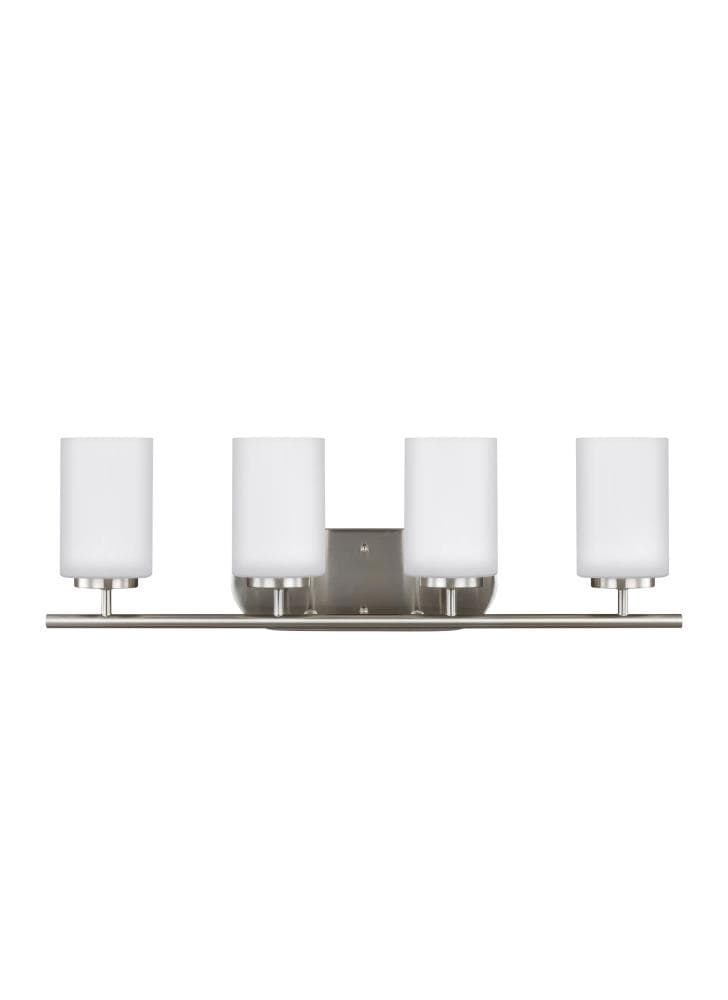 Generation Lighting Oslo 27.5-in 4 Light Brushed Nickel Modern/contemporary Bathroom Vanity light