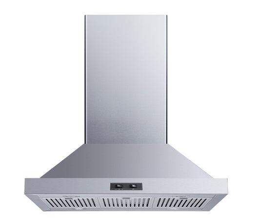 Winflo 30 inch Convertible 300-CFM Stainless Steel Island Range Hood