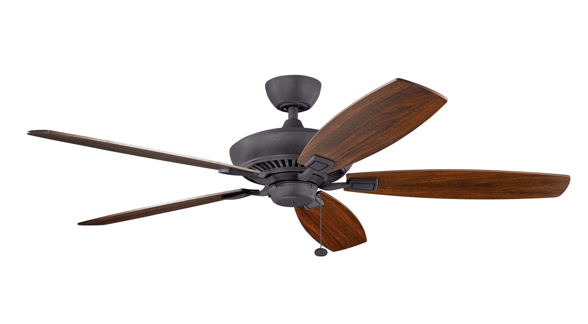 Kichler Canfield 60-in Distressed Black with Walnut/Cherry Blades Ceiling Fan Light Kit Compatible ( 5 -Blade ) 1694911