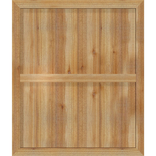 Ekena Millwork 32.25-in W x 38-in H Unfinished Paintable/Stainable Board and batten Framed Wood Exterior Shutters ( 2 -Pack )