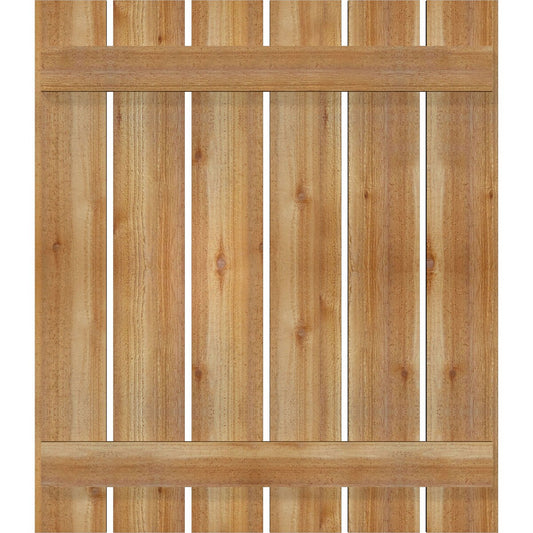 Ekena Millwork 34.75-in W x 40-in H Unfinished Paintable/Stainable Board and batten Spaced Wood Exterior Shutters ( 2 -Pack )