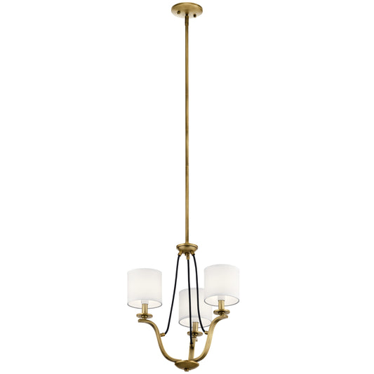 Kichler Thisbe 3 -Light Brass Traditional For Use in Bedrooms, Dining Rooms, Foyers, Kitchens, Living Rooms Chandelier 1958875