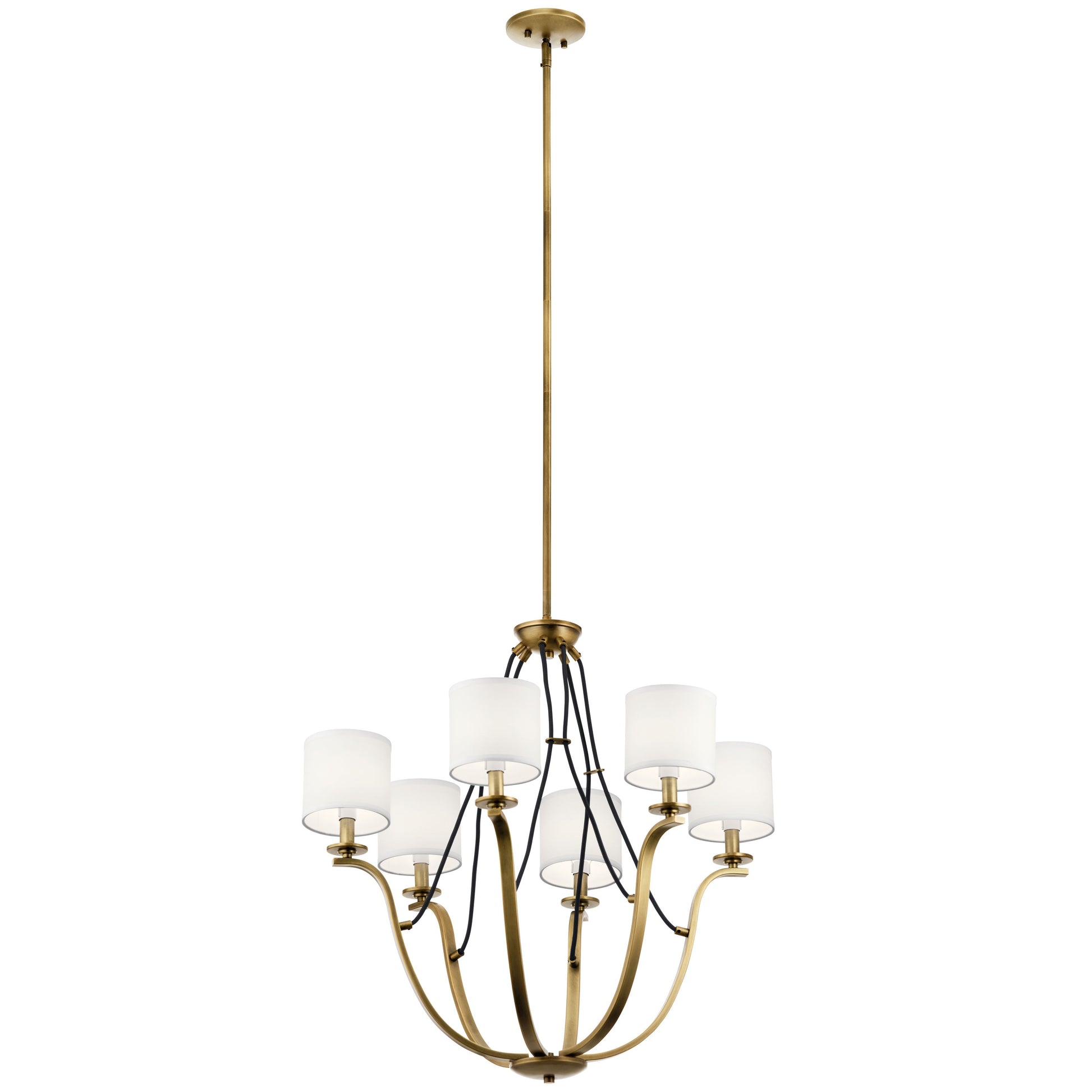Kichler Thisbe 6 -Light Brass Traditional For Use in Bedrooms, Dining Rooms, Foyers, Kitchens, Living Rooms Chandelier 1958877