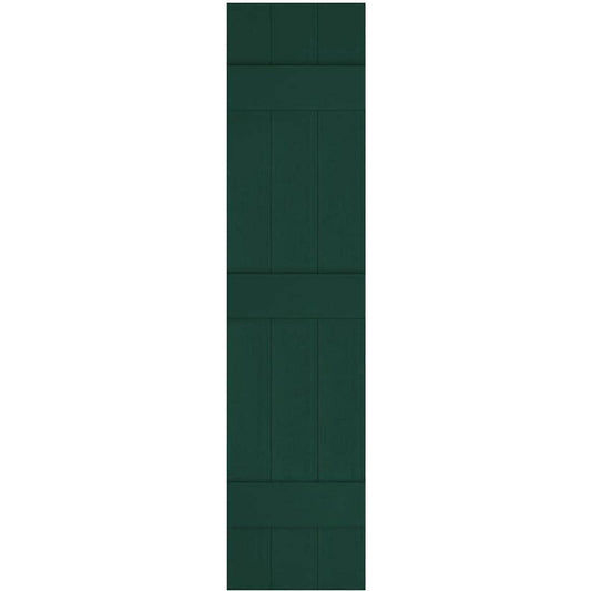 Ekena Millwork 14-in W x 55-in H Midnight Green Board and batten Exterior Shutters ( 2 -Pack )