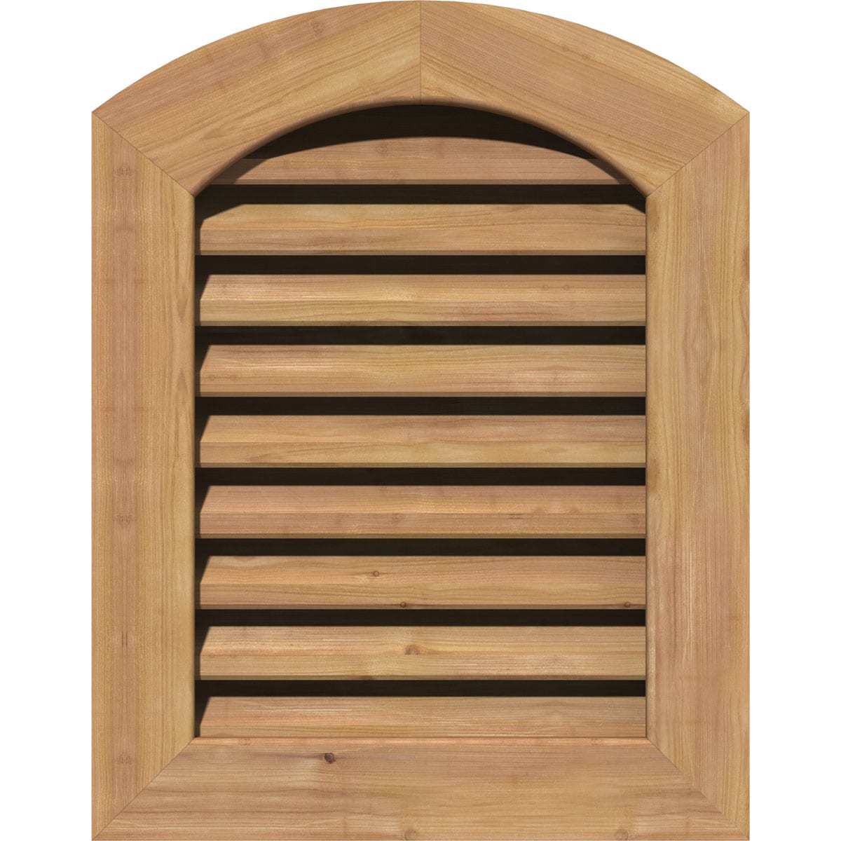 Ekena Millwork 22-in x 36-in Smooth Western Red Cedar Round top Wood Gable Louver Vent
