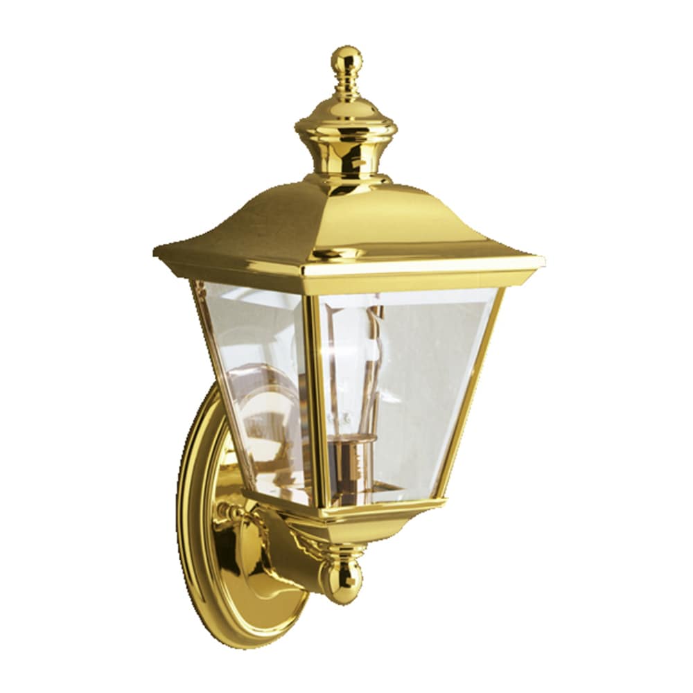 Kichler Bay Shore 1 -Light 20-in H Polished Brass Hardwired Outdoor Wall Light 1253827