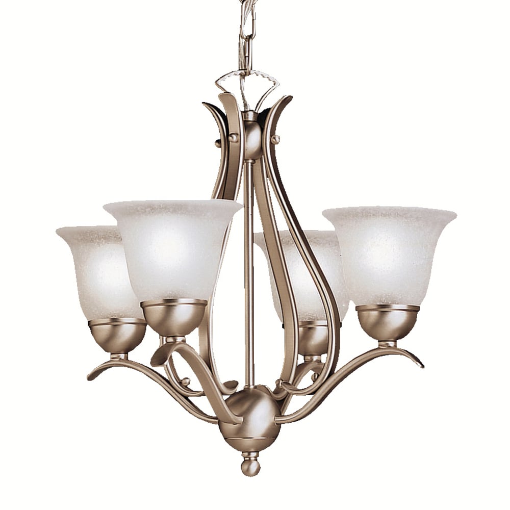 Kichler Dover 5 -Light Brushed Nickel Transitional For Use in Bedrooms, Dining Rooms, Foyers, Kitchens, Living Rooms Chandelier 1252577