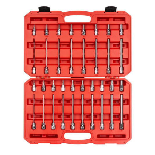 TEKTON 36-Piece 3/8-in Drive Set Hex Bit Driver Socket Set SHB91304