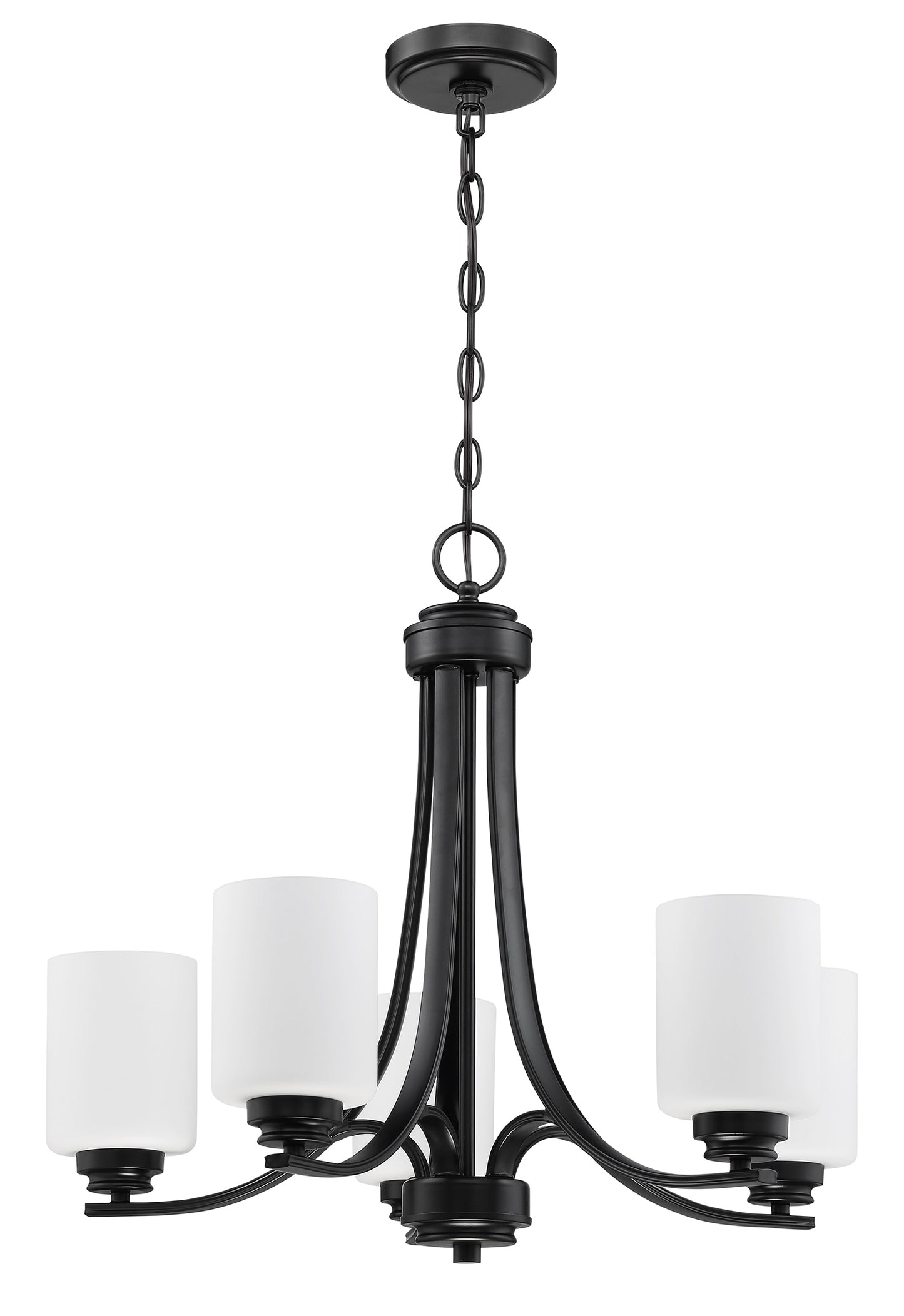 Craftmade Bolden 5 -Light Black Transitional For Use in Bedrooms, Dining Rooms, Foyers, Kitchens, Living Rooms Chandelier 2180046