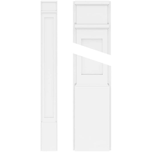 Ekena Millwork PVC Pilaster 8-in x 8-ft Unfinished PVC Pilaster Entry Door Casing Accent
