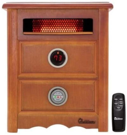Dr. Infrared Heater Up to 1500-Watt Infrared Quartz Cabinet Indoor Electric Space Heater with Thermostat and Remote Included DR-999