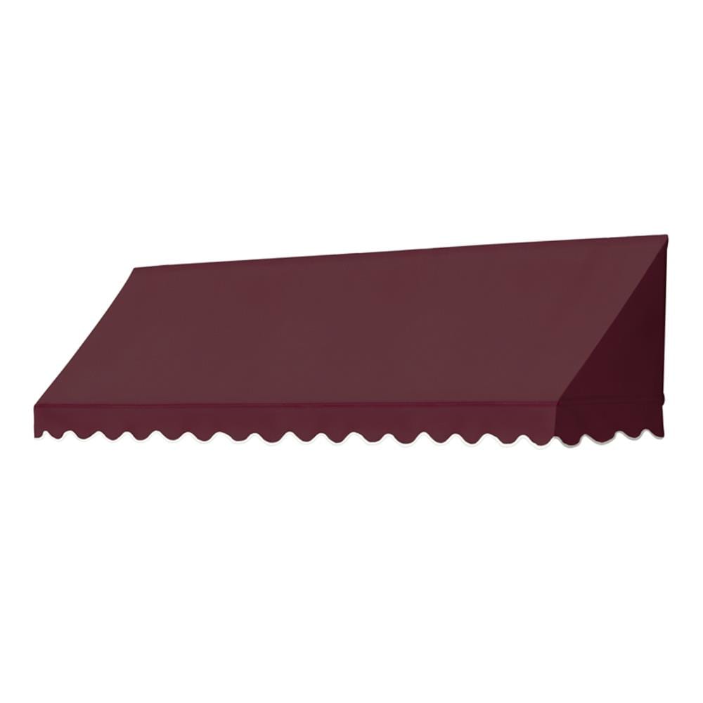 Awnings in a Box Traditional 96-Inches Wide x 26.5-Inches Projection x 26.5-Inches Height Fabric Burgundy Solid Manual Retractable Window Awning