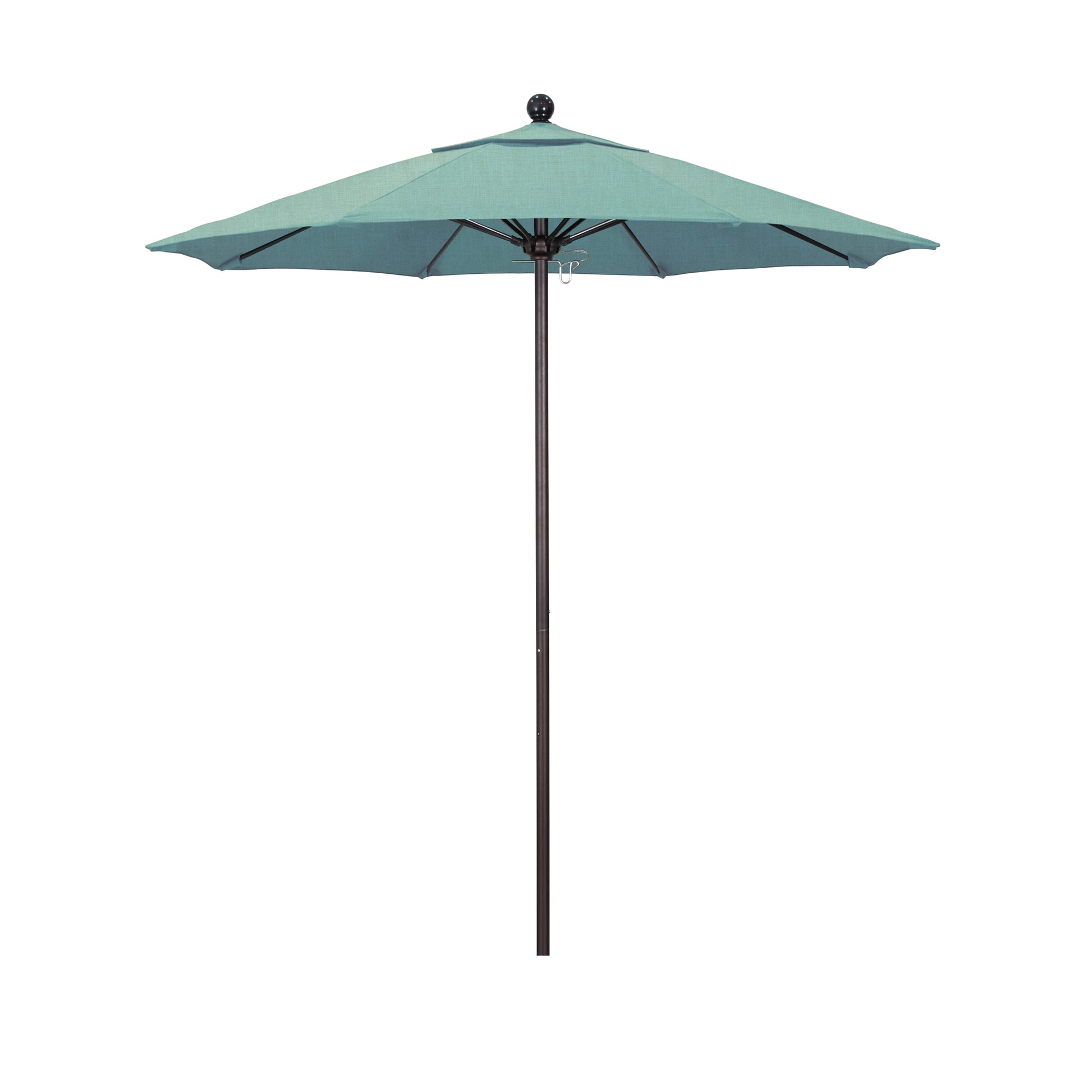 California Umbrella 7.5-ft Aluminum Green No-tilt Market Patio Umbrella