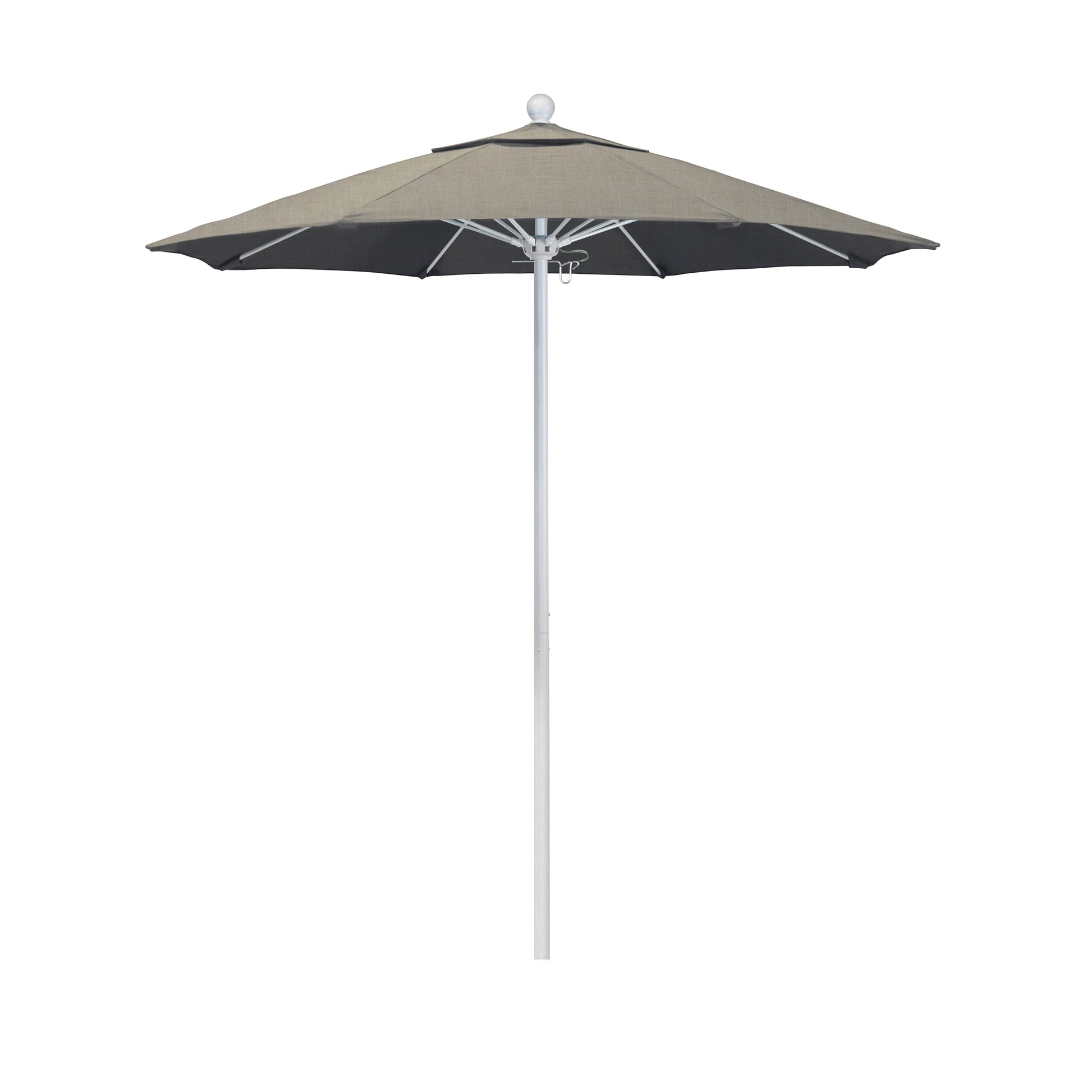 California Umbrella 7.5-ft Aluminum Gray No-tilt Market Patio Umbrella