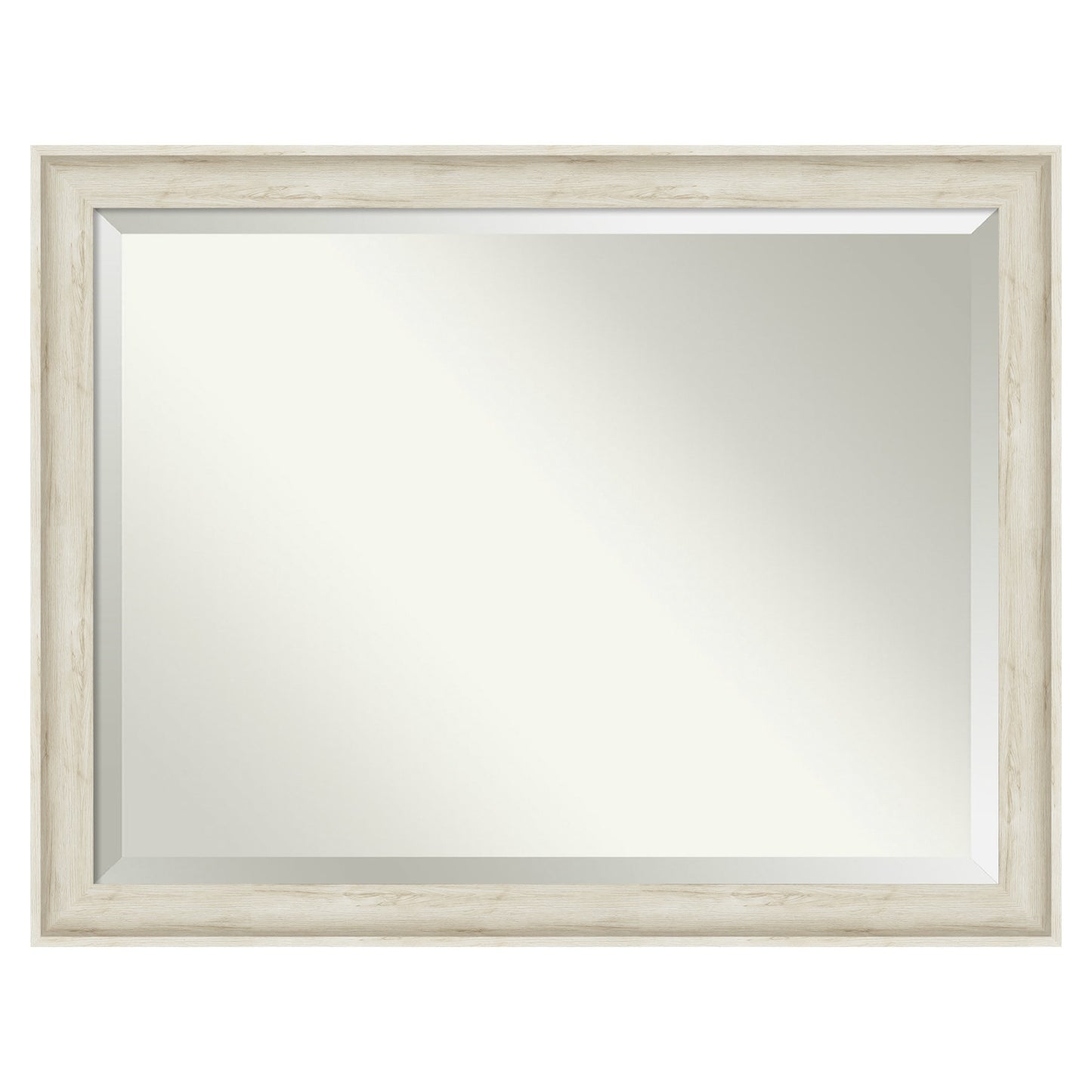 Amanti Art Regal Birch 45-in x 35-in Polished Rectangle Bathroom Vanity Mirror ( Natural Cream,White )