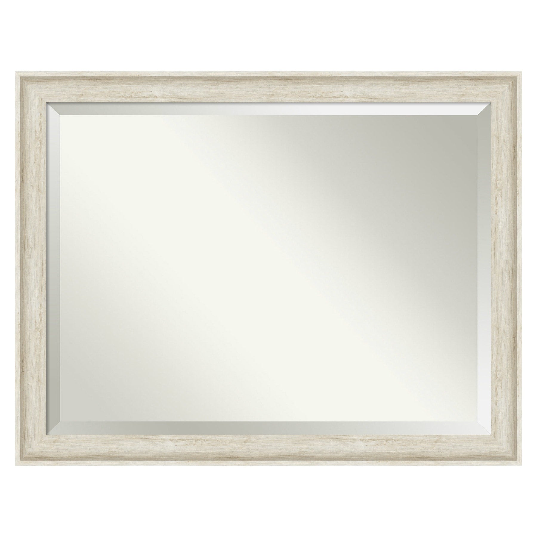 Amanti Art Regal Birch 45-in x 35-in Polished Rectangle Bathroom Vanity Mirror ( Natural Cream,White )