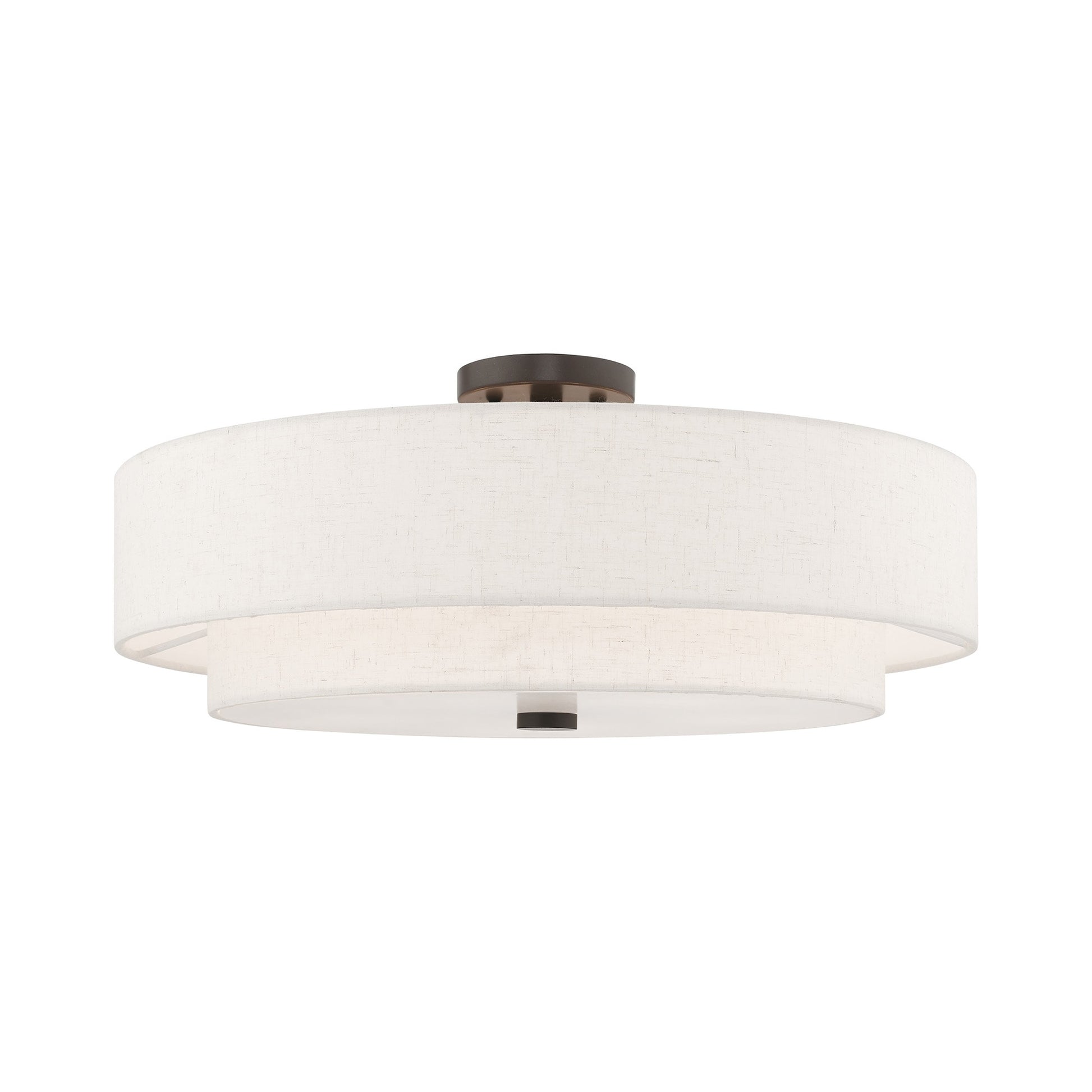 Livex Lighting Meridian 5 -Light 22-in Matte Bronze Semi Flush Mount Light