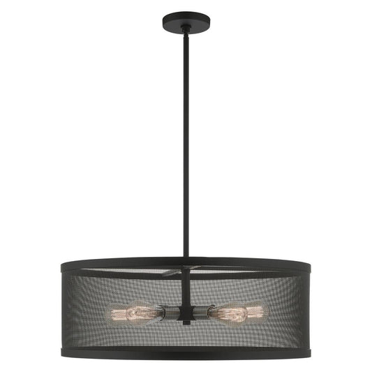 Livex Lighting Industro 5 -Light Matte Black Modern/contemporary For Use in Bathrooms, Bedrooms, Dining Rooms, Foyers, Kitchens, Living Rooms Chandelier