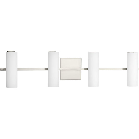 Progress Lighting Colonnade LED 31.37-in 4 -Light Brushed Nickel Integrated LED Modern/contemporary Vanity light 1158848