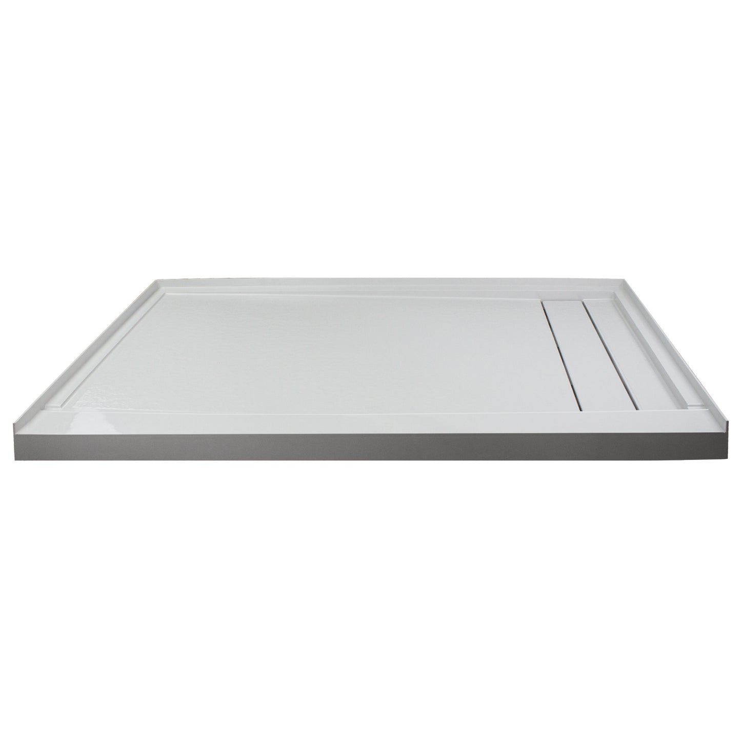 Transolid Linear 30-in W x 60-in L Right Grey Single Threshold Rectangle Shower Pan Base with 2.6-in H Threshold