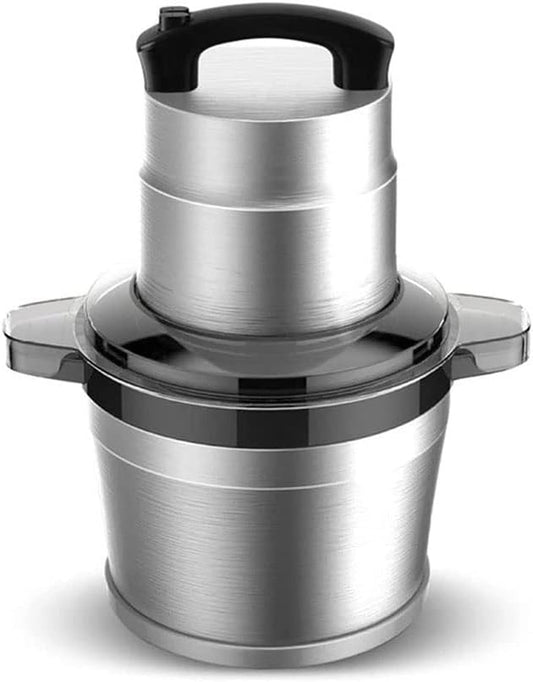 Electric Mini Chopper. Food Processor and Blender, Stainless Steel Blades, 6L Stainless Steel Meat Grinder Chopper Automatic Electric Food Processor