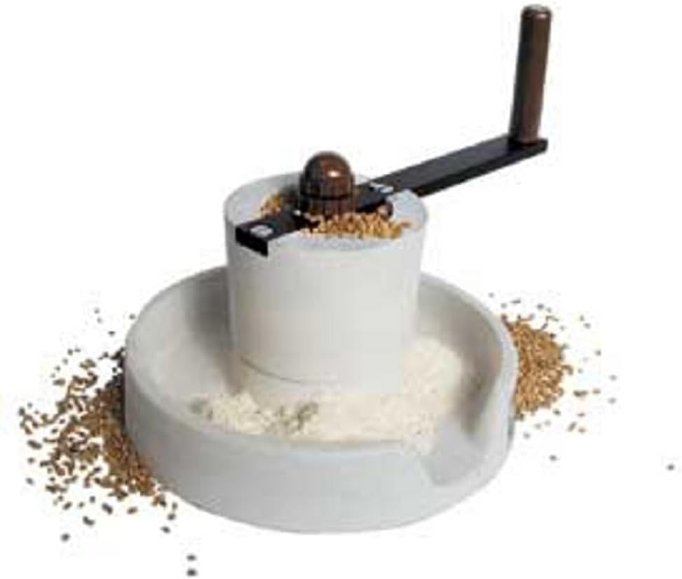 Samap Stone Hand Mill by SAMAP ECOSYSTEME, Large, Grey Stne