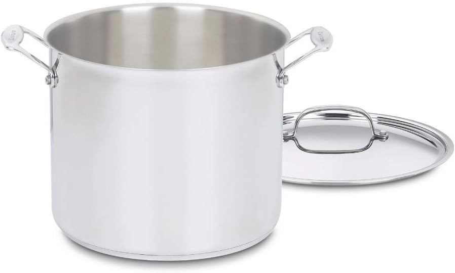 Cuisinart 12-Quart Stockpot w\/Lid, Chef's Classic Collection, Silver, 766-26AP1