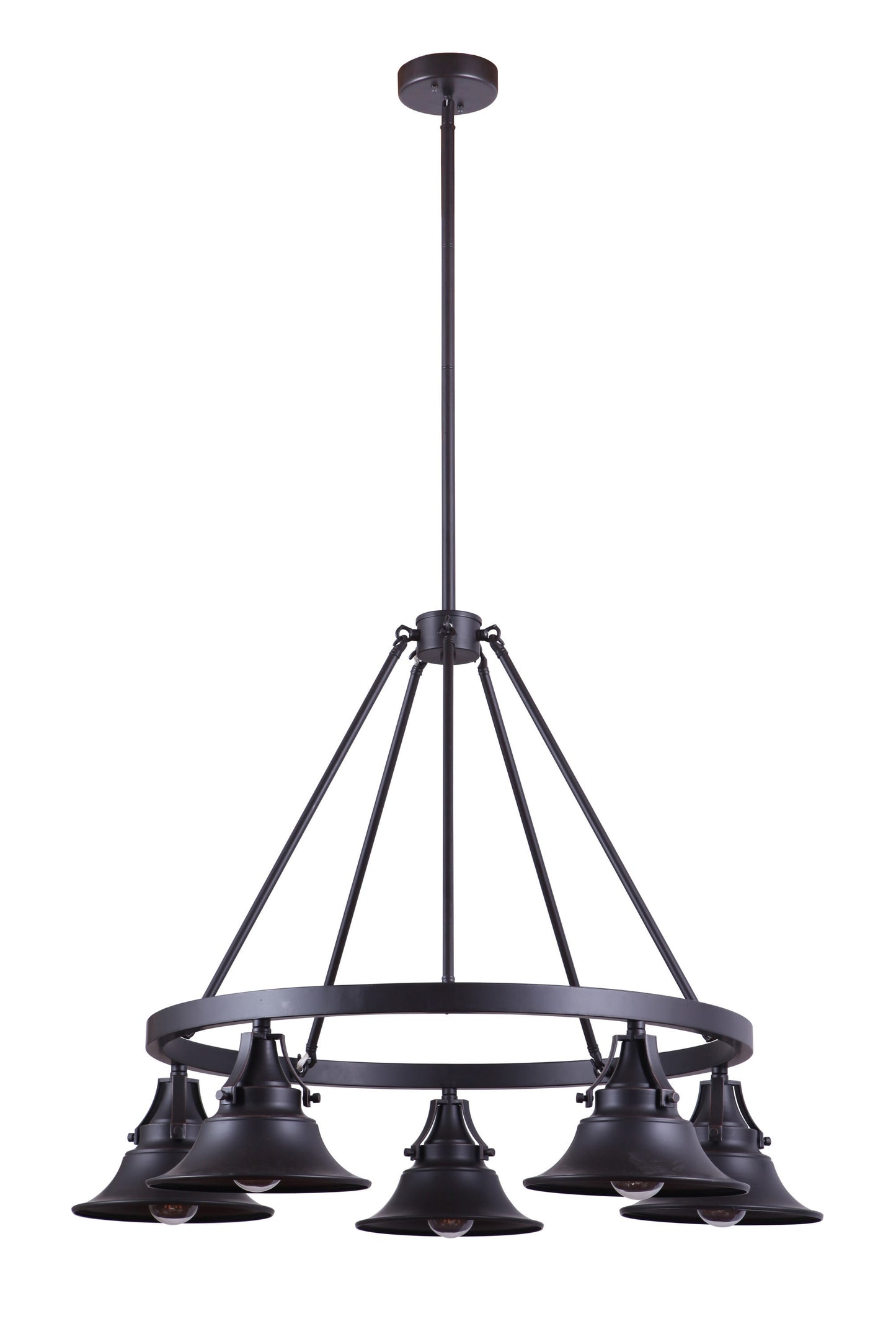 Craftmade Union 5 -Light Oil-rubbed Bronze Outdoor Metal Aluminum Chandelier