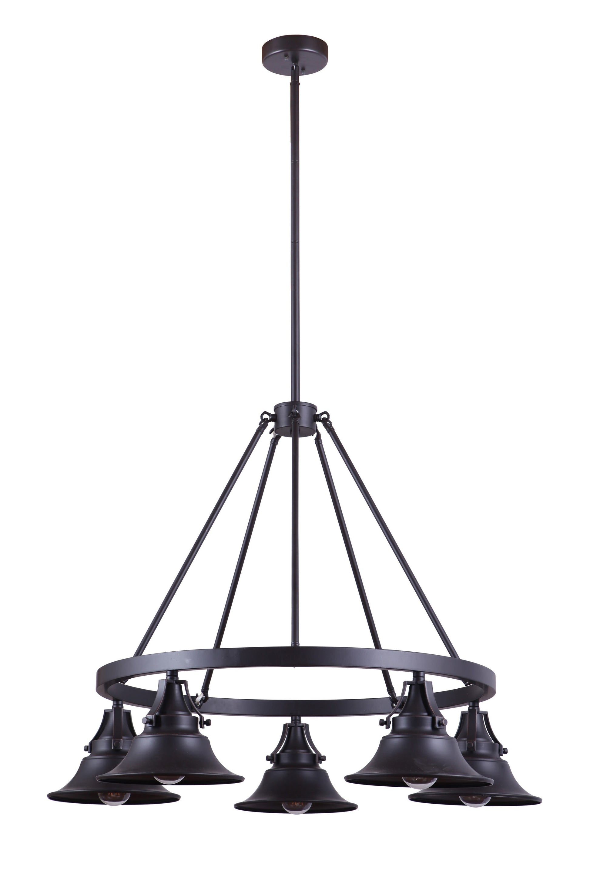 Craftmade Union 5 -Light Oil-rubbed Bronze Outdoor Metal Aluminum Chandelier