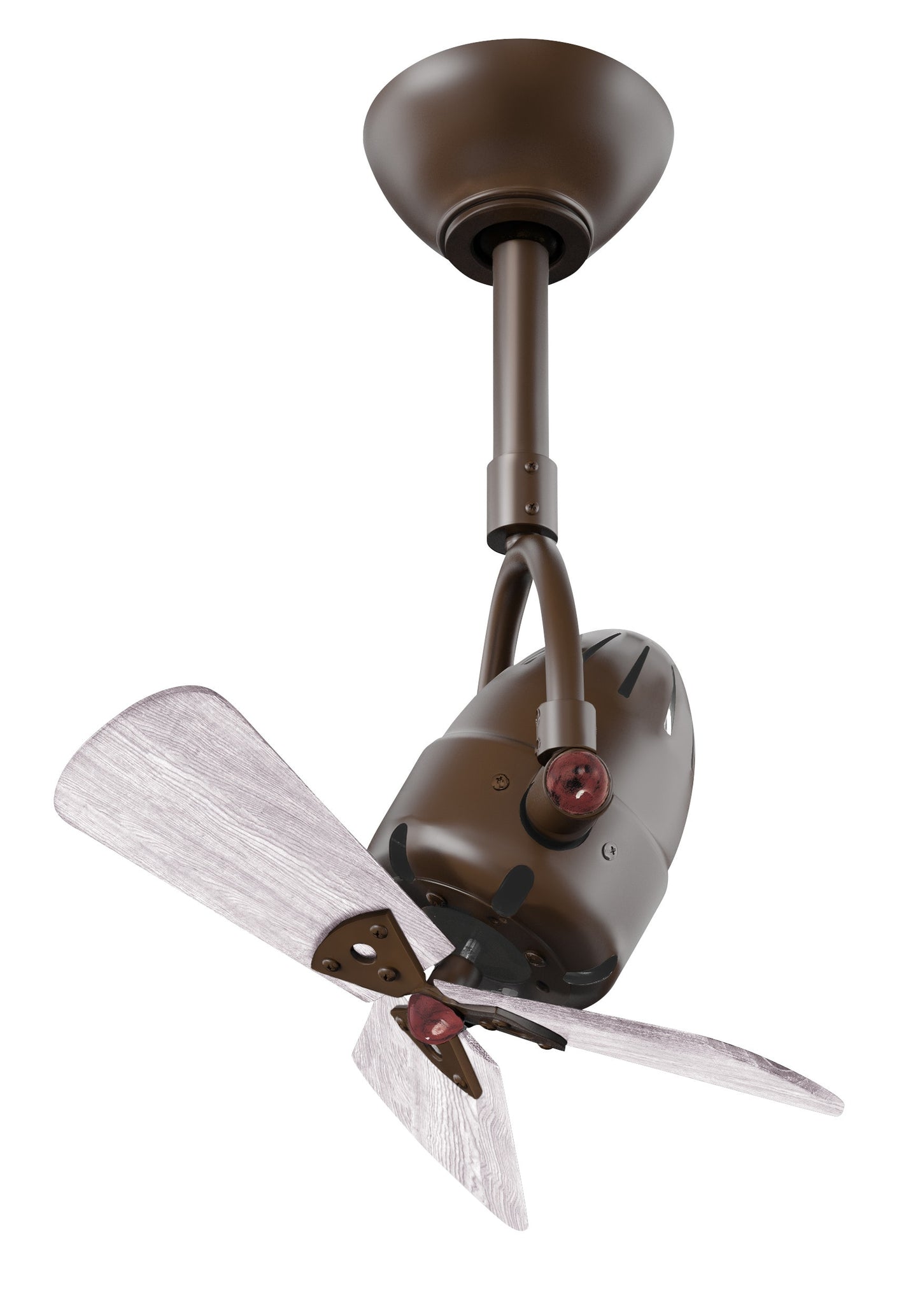 Matthews Fan Company Diane 16-in Outdoor Textured Bronze with Barn Wood Tone Blades Ceiling Fan Without Light - Remote Included ( 3 -Blade ) 3764112
