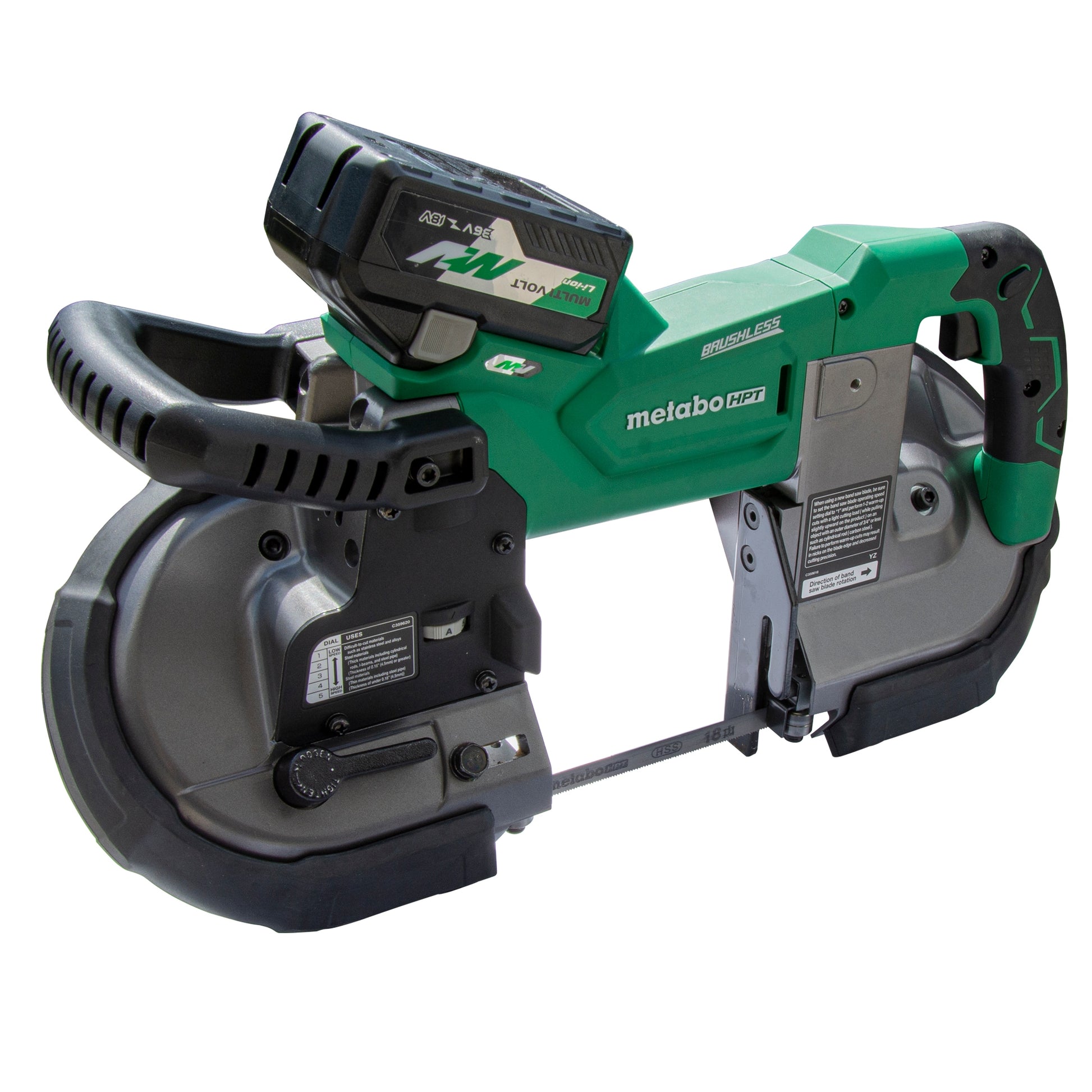 Metabo HPT 36-Volt 5-in Portable Band Saw (Charger Included and 1-Battery) CB3612DAM