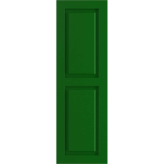 Ekena Millwork 12-in W x 53-in H Viridian Green Paintable/Stainable Raised panel Exterior Shutters ( 2 -Pack )