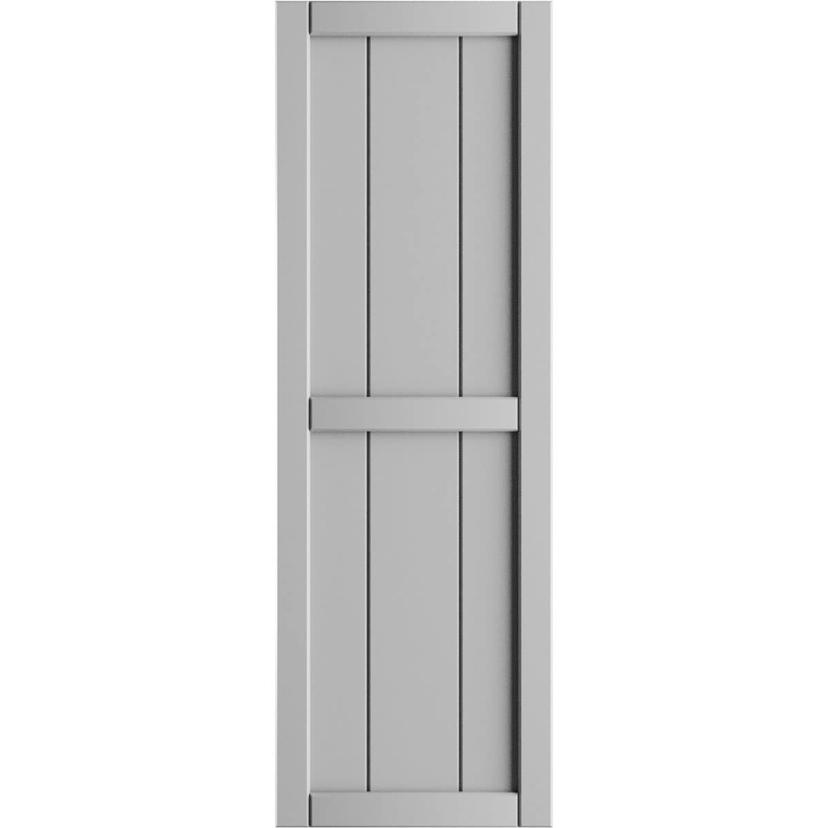 Ekena Millwork 10.75-in W x 83-in H Primed Paintable/Stainable Board and batten Framed Exterior Shutters ( 2 -Pack )