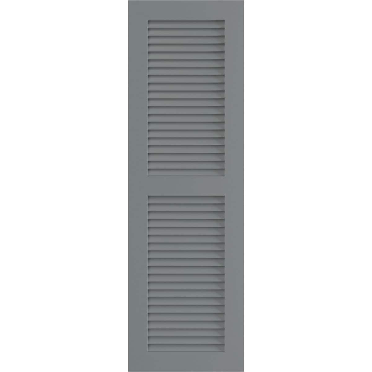 Ekena Millwork 18-in W x 43-in H Ocean Swell Louvered Exterior Shutters ( 2 -Pack )
