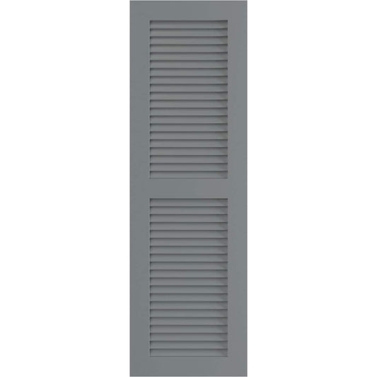 Ekena Millwork 18-in W x 43-in H Ocean Swell Louvered Exterior Shutters ( 2 -Pack )