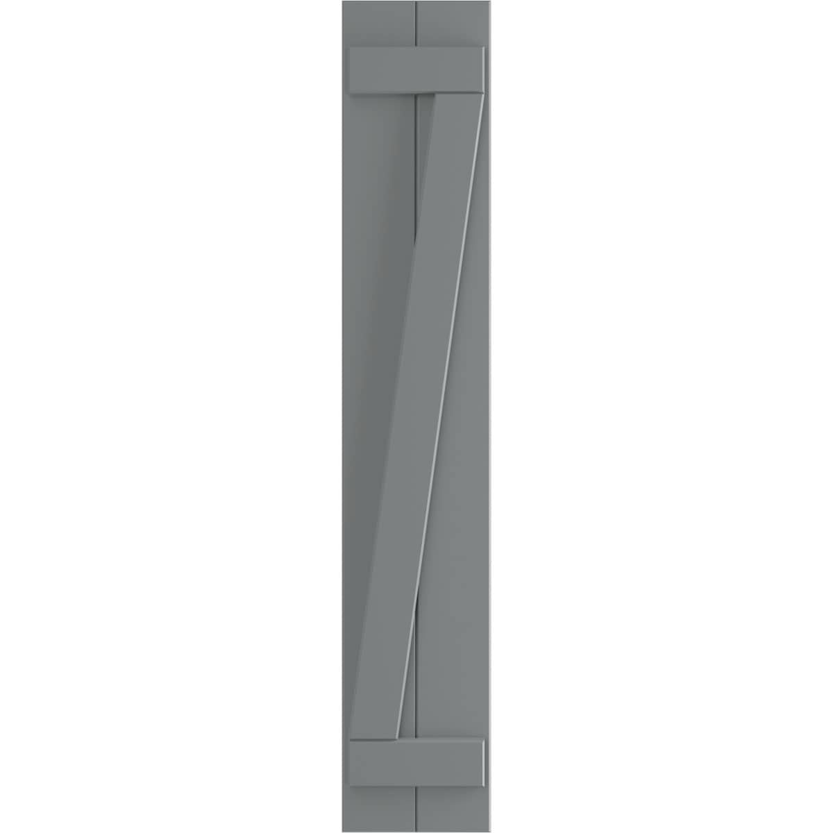 Ekena Millwork 10.75-in W x 68-in H Ocean Swell Board and batten Z-bar Exterior Shutters ( 2 -Pack )