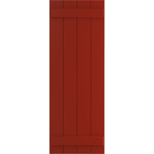 Ekena Millwork 21.5-in W x 29-in H Fire Red Board and batten Exterior Shutters ( 2 -Pack )