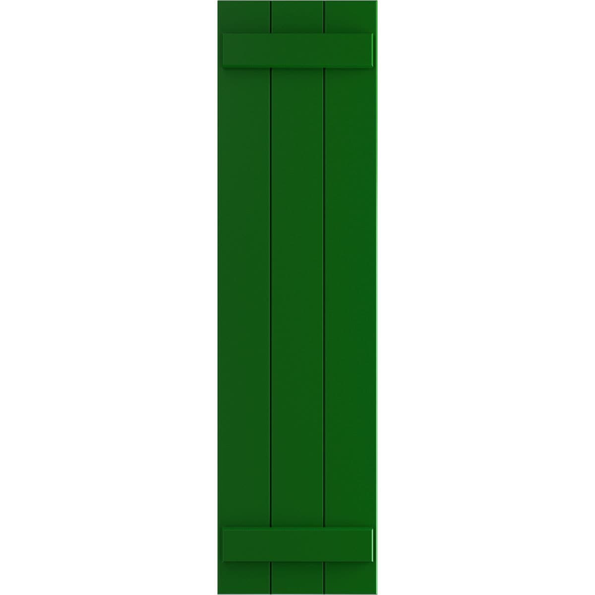 Ekena Millwork 16.125-in W x 38-in H Viridian Green Board and batten Exterior Shutters ( 2 -Pack )