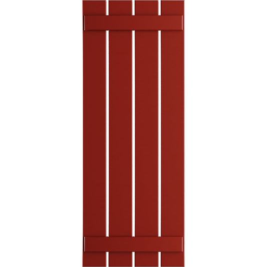 Ekena Millwork 23-in W x 25-in H Fire Red Board and batten Spaced Exterior Shutters ( 2 -Pack )