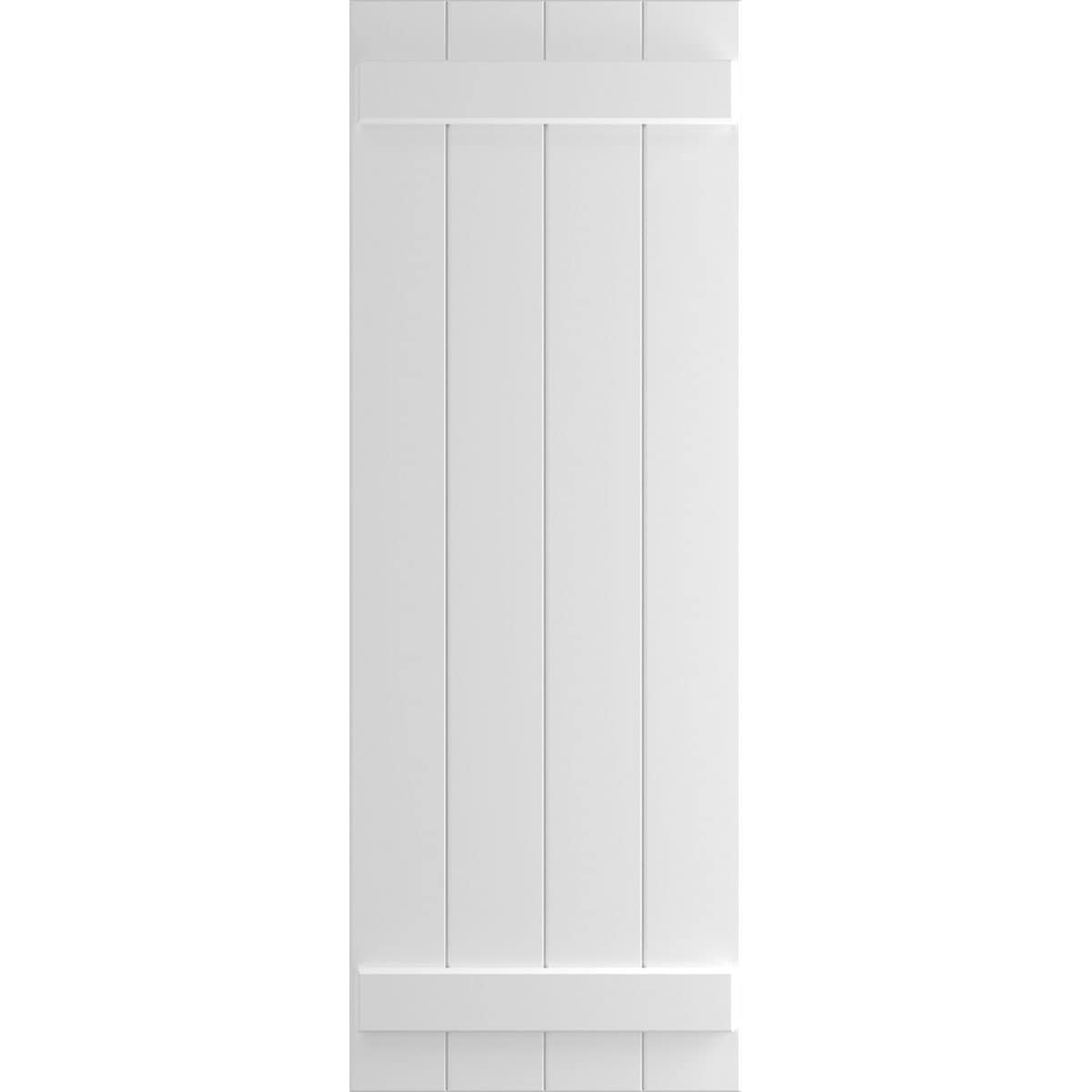 Ekena Millwork 21.5-in W x 72-in H Unfinished Paintable/Stainable Board and batten Exterior Shutters ( 2 -Pack )